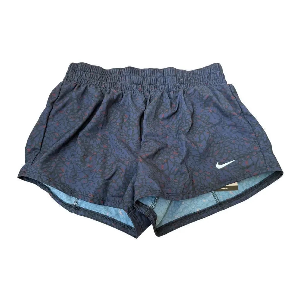 Nike Women's Midnight Navy One Dri-Fit Mid-Rise 3” Brief-Lined Shorts Size S